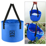 Maxbell Portable Collapsible Bucket Folding Multifunctional Wash Basin for Camping Blue