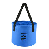 Maxbell Portable Collapsible Bucket Folding Multifunctional Wash Basin for Camping Blue