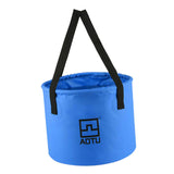 Maxbell Portable Collapsible Bucket Folding Multifunctional Wash Basin for Camping Blue