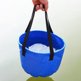 Maxbell Portable Collapsible Bucket Folding Multifunctional Wash Basin for Camping Blue