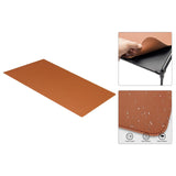 Maxbell Portable Folding Camping Table PU Leather BBQ Desk Mat Outdoor Picnic Pads Light Brown 55x115cm
