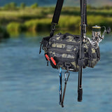 Maxbell Fishing Waist Pack Fanny Hip Bag Tackle Lure Storage Multifunctional Green