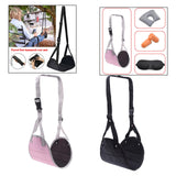 Maxbell Travel Foot Hammock Foot Rest Airplane Footrest for Flight Home Pink