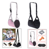Maxbell Travel Foot Hammock Foot Rest Airplane Footrest for Flight Home Pink
