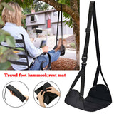 Maxbell Travel Foot Hammock Foot Rest Airplane Footrest for Flight Home Black
