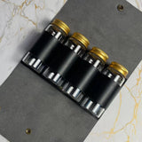 Maxbell Camping Spice Jars Set Condiments Container with Roll Up Bag for Kitchen