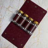 Maxbell Camping Spice Jars Set Condiments Container with Roll Up Bag for Kitchen