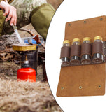 Maxbell Camping Spice Jars Set Condiments Container with Roll Up Bag for Kitchen