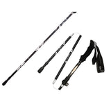 Maxbell 2 Pieces Hiking Poles Alpenstock Lightweight Folding for Kids walking Black