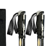 Maxbell 2 Pieces Hiking Poles Alpenstock Lightweight Folding for Kids walking Black