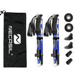 Maxbell 2 Pieces Hiking Poles Alpenstock Lightweight Folding for Kids walking Blue