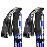 Maxbell 2 Pieces Hiking Poles Alpenstock Lightweight Folding for Kids walking Blue
