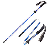 Maxbell 2 Pieces Hiking Poles Alpenstock Lightweight Folding for Kids walking Blue