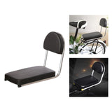Maxbell Bike Back Seat Pad Rest Cushion Soft with Back Saddle Attachment Cycling Black