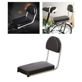 Maxbell Bike Back Seat Pad Rest Cushion Soft with Back Saddle Attachment Cycling Black