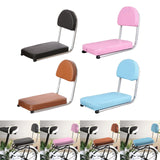 Maxbell Bike Back Seat Pad Rest Cushion Soft with Back Saddle Attachment Cycling Black