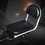 Maxbell Bike Back Seat Pad Rest Cushion Soft with Back Saddle Attachment Cycling Black