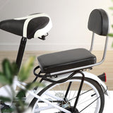Maxbell Bike Back Seat Pad Rest Cushion Soft with Back Saddle Attachment Cycling Black
