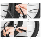 Maxbell Tire Pump Aluminum Alloy Handheld Bicycle Pump for Swimming Ring