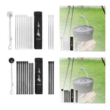Maxbell Detachable Camping Tripod Hanger Holder Portable for Fishing Hanging Pot BBQ Black