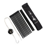 Maxbell Detachable Camping Tripod Hanger Holder Portable for Fishing Hanging Pot BBQ Black