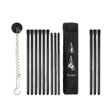 Maxbell Detachable Camping Tripod Hanger Holder Portable for Fishing Hanging Pot BBQ Black