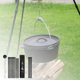 Maxbell Detachable Camping Tripod Hanger Holder Portable for Fishing Hanging Pot BBQ Black