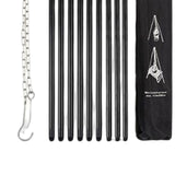 Maxbell Detachable Camping Tripod Hanger Holder Portable for Fishing Hanging Pot BBQ Black
