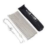 Maxbell Detachable Camping Tripod Hanger Holder Portable for Fishing Hanging Pot BBQ Silver