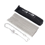 Maxbell Detachable Camping Tripod Hanger Holder Portable for Fishing Hanging Pot BBQ Silver