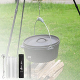 Maxbell Detachable Camping Tripod Hanger Holder Portable for Fishing Hanging Pot BBQ Silver