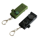 Maxbell Safety Outdoor Multifunctional Whistle LED Lamps for Emergency Backpacking Black