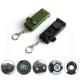 Maxbell Safety Outdoor Multifunctional Whistle LED Lamps for Emergency Backpacking Black