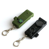 Maxbell Safety Outdoor Multifunctional Whistle LED Lamps for Emergency Backpacking Black