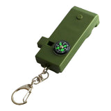 Maxbell Safety Outdoor Multifunctional Whistle LED Lamps for Emergency Backpacking Green