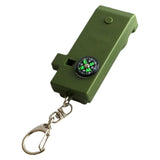 Maxbell Safety Outdoor Multifunctional Whistle LED Lamps for Emergency Backpacking Green