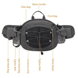 Maxbell Fanny Pack Hip Bag Adjustable Strap Waist Bag Pack for Hiking Sports Cycling Black Gray