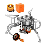 Maxbell Camping Gas Stove Split Burner Survival Kit for Hiking Propane Emergency