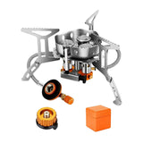 Maxbell Camping Gas Stove Split Burner Survival Kit for Hiking Propane Emergency