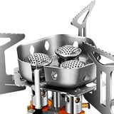 Maxbell Camping Gas Stove Split Burner Survival Kit for Hiking Propane Emergency
