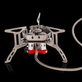 Maxbell Camping Gas Stove Split Burner Survival Kit for Hiking Propane Emergency