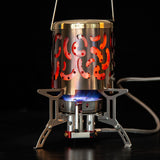 Maxbell Camping Gas Stove Split Burner Survival Kit for Hiking Propane Emergency
