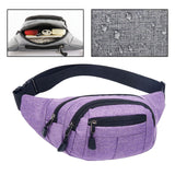Maxbell Fanny Pack Hip Bag Chest Bag Running Waist Pack for Hiking Outdoor Workout Purple