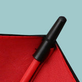 Maxbell Folding Long Handle Umbrella Windproof Double Layer for Camp Fishing Women red