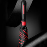 Maxbell Folding Long Handle Umbrella Windproof Double Layer for Camp Fishing Women red