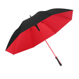 Maxbell Folding Long Handle Umbrella Windproof Double Layer for Camp Fishing Women red