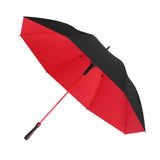 Maxbell Folding Long Handle Umbrella Windproof Double Layer for Camp Fishing Women red
