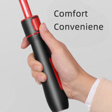 Maxbell Folding Long Handle Umbrella Windproof Double Layer for Camp Fishing Women red