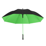 Maxbell Folding Long Handle Umbrella Windproof Double Layer for Camp Fishing Women green