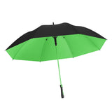 Maxbell Folding Long Handle Umbrella Windproof Double Layer for Camp Fishing Women green